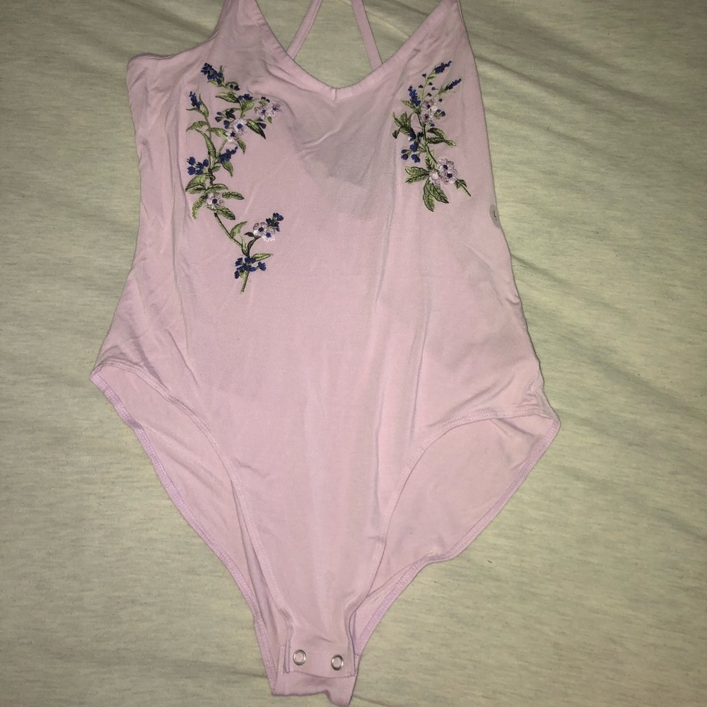 Criss cross back bodysuit